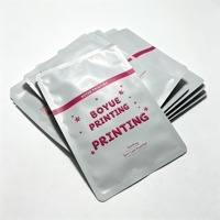 MOQ 100 Sachet d'emballage personnalisé pour masque facial, en plastique, scellé sur trois côtés, pour échantillons cosmétiques et soins de la peau