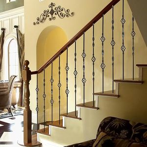 Trong nhà và ngoài trời wrought sắt lan can và cầu thang tay vịn kim loại cầu thang balusters và lan can cho ban công/boong lan can - Product Image 6