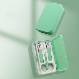 Kit de soins des ongles portable, boîte de rangement, coupe-ongles, ciseaux à ongles, pousse-cuticules, lime à ongles en verre nano, ensemble d'outils de manucure - Product Image 2