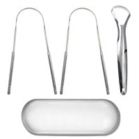 Nettoyeur de langue de haute qualité, marque privée, gratte-langue professionnel, nettoyage mensuel, en acier inoxydable