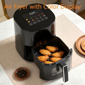 Nouvelle Conception 2026 Friteuse à Air Carrée Moderne 4,5L 1350W Sans Huile avec Fenêtre Visible, Fond Antiadhésif et Protection Contre la Surchauffe - Product Image 5