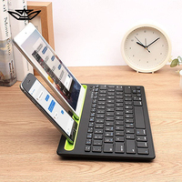 LVKIDRON Mini inalámbrico silencioso para teclado Combo delgado portátil para Apple iPad iPhone Android Tablet y teléfono