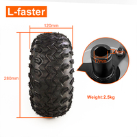 Chariots électriques tout-terrain 4x4 à pneus larges de 10 pouces pour plage et désert, avec kit moteur brossé 250W 350W