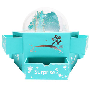 Creative 3D Paper-cutting Scene Stud <b>Earrings</b> <b>Box</b> with Semi-circular Acrylic Cover Customization - Product Image 1