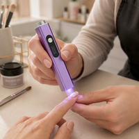 Lampe à LED rechargeable pour ongles M1 Cobalt Blue, bande lumineuse 3W 400mAh, charge rapide USB-C, batterie 64 min, minuterie 3 vitesses, pour la maison et le salon