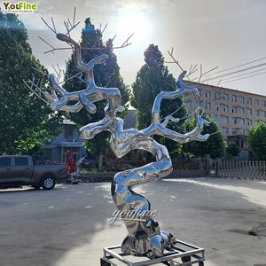 Decoración <span class=keywords><strong>de</strong></span> jardín al aire libre <span class=keywords><strong>Acero</strong></span> inoxidable Decoración <span class=keywords><strong>de</strong></span> lujo para el hogar Escultura <span class=keywords><strong>de</strong></span> árbol <span class=keywords><strong>de</strong></span> metal - Product Image 2
