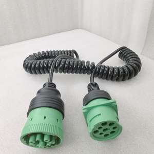 XINYING YMX-0056 J1939 Tip 2 9 Pin Bakır Özlü 300V Adaptör Kablosu Sarmal 310mm Yaylı Kablo Demeti Erkek/Dişi PVC İzoleli - Product Image 3