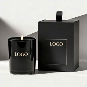 Luxury Reusable Scented Soy Wax Candle <b>Jar</b> Empty Glass Bottle for Home Decor with Custom Logo <b>Label</b> for Pray Yoga - Product Image 3