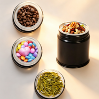 Boîtes en fer cylindriques de qualité alimentaire pour emballage de bougies, idéales pour la vente en gros de poudre de matcha