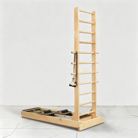 Reformer Pilates en Bois d'Érable Massif avec Échelle de Renforcement et Accessoires Complets pour Studio Professionnel et Usage Domestique – Réglable et Écologique