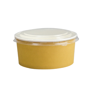 Tazón de Ensalada Desechable de Papel Kraft con Recubrimiento PLA a Base de Agua, Impreso Personalizado, para Llevar, de 20oz, 25oz, 32oz, 37oz, 43oz, 44oz - Product Image 1