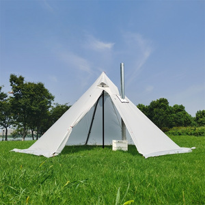 <span class=keywords><strong>Tenda</strong></span> Piramidale Grande Personalizzabile <span class=keywords><strong>per</strong></span> Campeggio Invernale con Stufa a Legna, Impermeabile in Tessuto 210T Resistente agli Strappi - Product Image 4