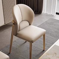 Chaises de restaurant HUALIN de style moderne en acier inoxydable, avec revêtement en cuir résistant aux taches pour un nettoyage et un entretien faciles