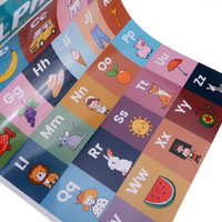 Affiches éducatives imperméables personnalisées pour enfants, fournisseur chinois, impression d'alphabet pour tout-petits, affiches d'apprentissage pour enfants
