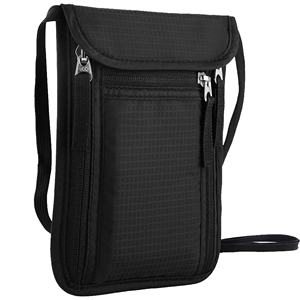 Portefeuille multifonctionnel en nylon à fermeture éclair, anti-vol RFID, personnalisé, pour voyages à l'étranger et billets d'avion – Vente chaude - Product Image 1