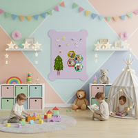 Tableau mural magnétique personnalisé UCI en chêne, tableau de graffiti, autocollant mural éducatif pour dessin et écriture, jeu de stylos colorés, adhésif puissant