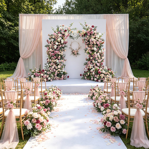 Arco Floral Artificial de Seda Ecológico, Hecho a Mano, de Alta Calidad, DKB, Decoración para Bodas, Tamaño Personalizable, Alta Simulación - Product Image 1
