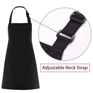 वाटरप्रूफ विज्ञापन bq काम पेंटिंग वेटर बेकर एप्रोन कस्टम मुद्रित लोगो खाना पकाने रसोई शेफ 2 जेब के साथ - Product Image 4