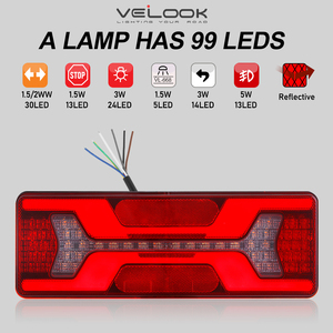 Feux arrière LED pour camion 12V 24V homologués ECE, feux arrière LED pour <span class=keywords><strong>remorque</strong></span>, camionnette, camion, feux de camion multifonctionnels - Product Image 3