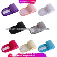 Serre-tête pliable à velcro pour femme, accessoire de beauté pour le lavage du visage, bandeau pour cheveux