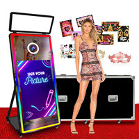 Cabina de Fotos con Espejo Mágico de Pantalla Táctil de 43 Pulgadas para Fiestas, Espejo para Selfies, Compatible con Cámara e Impresora
