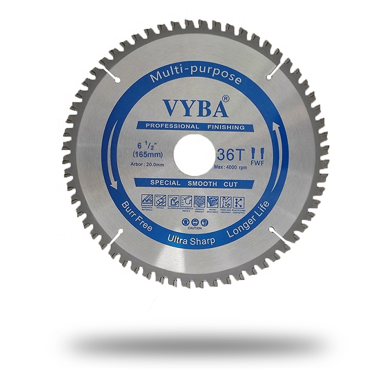 165 мм 36T многоцелевой дисковый пильный диск для резки сэндвич алюминиевых панелей