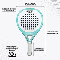 QINGYU SPORT Nouvelle Raquette de Padel Haut de Gamme en Fibre de Carbone 3K, Fibre de Verre et Mousse EVA, Légère, Fabriquée sur Mesure, Qualité Supérieure, En Stock