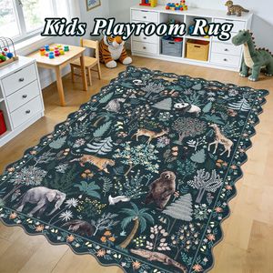 Tapis de sol moderne de style américain et persan en fausse fourrure de cachemire douce avec base antidérapante en silicone - Product Image 5