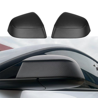 Accessoire extérieur de voiture en carbone véritable, couvre-rétroviseur latéral pour Tesla Model Y Juniper