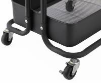 Chariot utilitaire moderne à 3 niveaux en plastique multifonctionnel pour le rangement de la cuisine avec étagère mobile verrouillable