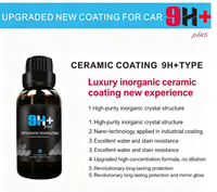 Revêtement Céramique Liquide Premium 9H Haute Dureté Hydrophobe Anti-UV pour l'Entretien de la Peinture Automobile OEM ODM