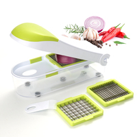 Handmatige multifunctionele groentesnijder, mandoline, fruitsnijder, aardappelschiller, groentehakker van plastic