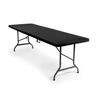 Table pliante d'extérieur moderne en résine plastique HDPE légère et durable, pieds en acier, empilable, imperméable, marque CNR