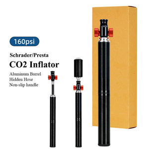 Pompe à vélo PRO STAR, gonfleur CO2, mini pompe portable haute pression 160 PSI en alliage d'aluminium, valves <span class=keywords><strong>Schrader</strong></span>/Presta (françaises/américaines) - Product Image 2