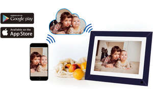 Marco DE FOTOS Digital WiFi inteligente de 10,1 pulgadas, pantalla táctil HD, funciona con cámara WiFi, timbre, Material acrílico, reloj, reproducción de MP3, MP4, EE. UU. - Product Image 3