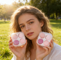 Bouffée de fond de teint douce et lavable végétalienne pour une beauté améliorée Bouffée de maquillage sans latex multi-formes Colorful Facial Use Private Label Box