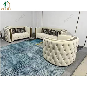 Sofá Individual Moderno de Estilo Nórdico, Tapizado en Terciopelo, con Brazos Curvos y Patas de Metal, para Sala de Estar - Product Image 2