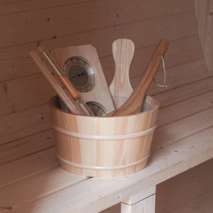 4-6 Person Electric 6KW Solid <strong>Wood</strong> <strong>Canada</strong> Red Cedar Outdoor Villa Barrel Sauna Room with Dry Steam <strong>Stove</strong> - Product Image 5