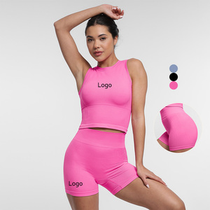 Conjuntos Deportivos de Yoga para Mujer al por Mayor, Reversibles, Tallas Grandes, Sin Costuras, Transpirables, Levanta Glúteos, Dos Piezas - Product Image 1