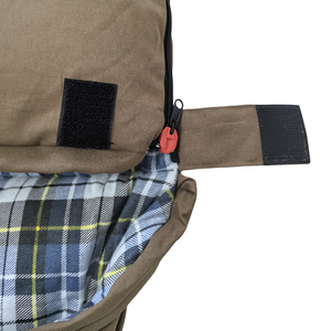 <span class=keywords><strong>Sac</strong></span> <span class=keywords><strong>de</strong></span> <span class=keywords><strong>couchage</strong></span> en flanelle à carreaux en toile <span class=keywords><strong>de</strong></span> coton pur avec capuche pour le camping en plein air par temps froid - Product Image 3