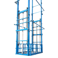 Ascenseur de fret personnalisé de 1 à 10 tonnes, type rail, élévateur de fret à cinq ou six niveaux, ascenseur hydraulique