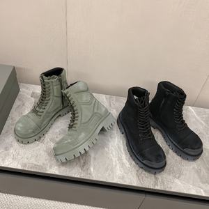 Bottes de moto pour hommes de haute qualité, en cuir de luxe, à bout rond, chaussures de marche, mode extérieure, bottes de travail rétro - Product Image 6
