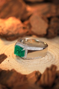 Anneaux pour hommes faits à la main de haute qualité à <span class=keywords><strong>prix</strong></span> abordable, anneau en émeraude créée en laboratoire, diamants de 6 carats, cadeaux pour homme, fête des pères - Product Image 4