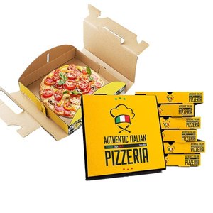 Wholesale Personalised Custom Size Take Away Box Fast Food 10x10 12x12 Handle Pizza Box With Handle