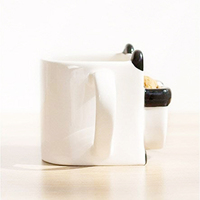 Vente en gros de porte-biscuits créatif de 6 oz, tasse à visage en céramique, tasse à biscuits