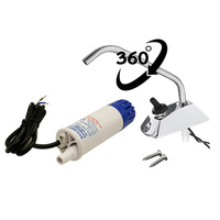 Pompa Inline Mini Singflo 12V DC 200GPH/220GPH dengan Keran untuk RV dan Kapal