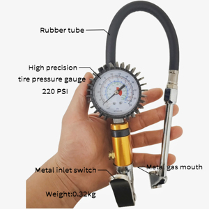 Manomètre de gonflage de pneus 12V avec embout auto-serrant, manomètre numérique de pression d'air et connecteur rapide, accessoire pour compresseur pneumatique - Product Image 5