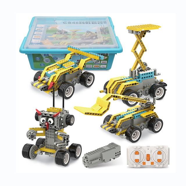 Wholesale DIY Electric Gear Robot Education Building Block Set CB9686 Mechanical Education Kit Construction Model Toy Style