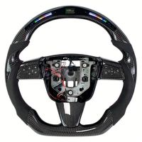 Volant de direction personnalisé de style sport en cuir suédé avec LED et fibre de carbone pour Cadillac CT4 CT5 CTS CTSV