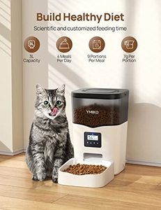 Tự động thông minh 3L/12.7 ly Pet <span class=keywords><strong>Cat</strong></span> Dog Food Dispenser lập trình hẹn giờ 1-4 bữa ăn/ngày phí nhựa <span class=keywords><strong>Feeder</strong></span> Pet Bowls feeders - Product Image 2